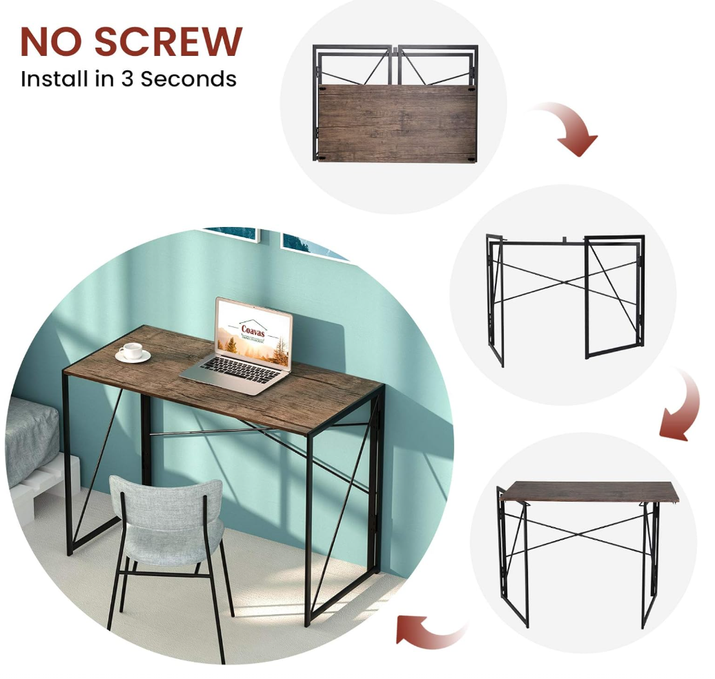 Coavas Escritorio Plegable Industrial 100×50cm — foto 3