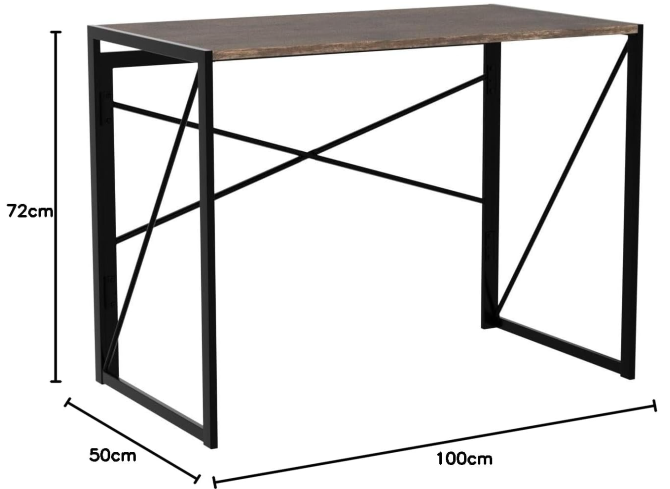 Coavas Escritorio Plegable Industrial 100×50cm