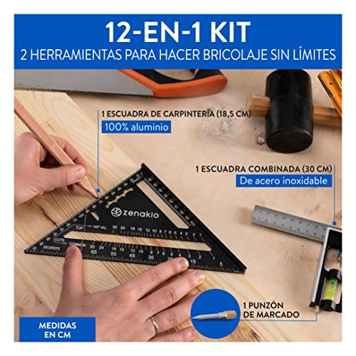 Escuadra de carpintero ZENAKIO 12 en 1 — foto 2