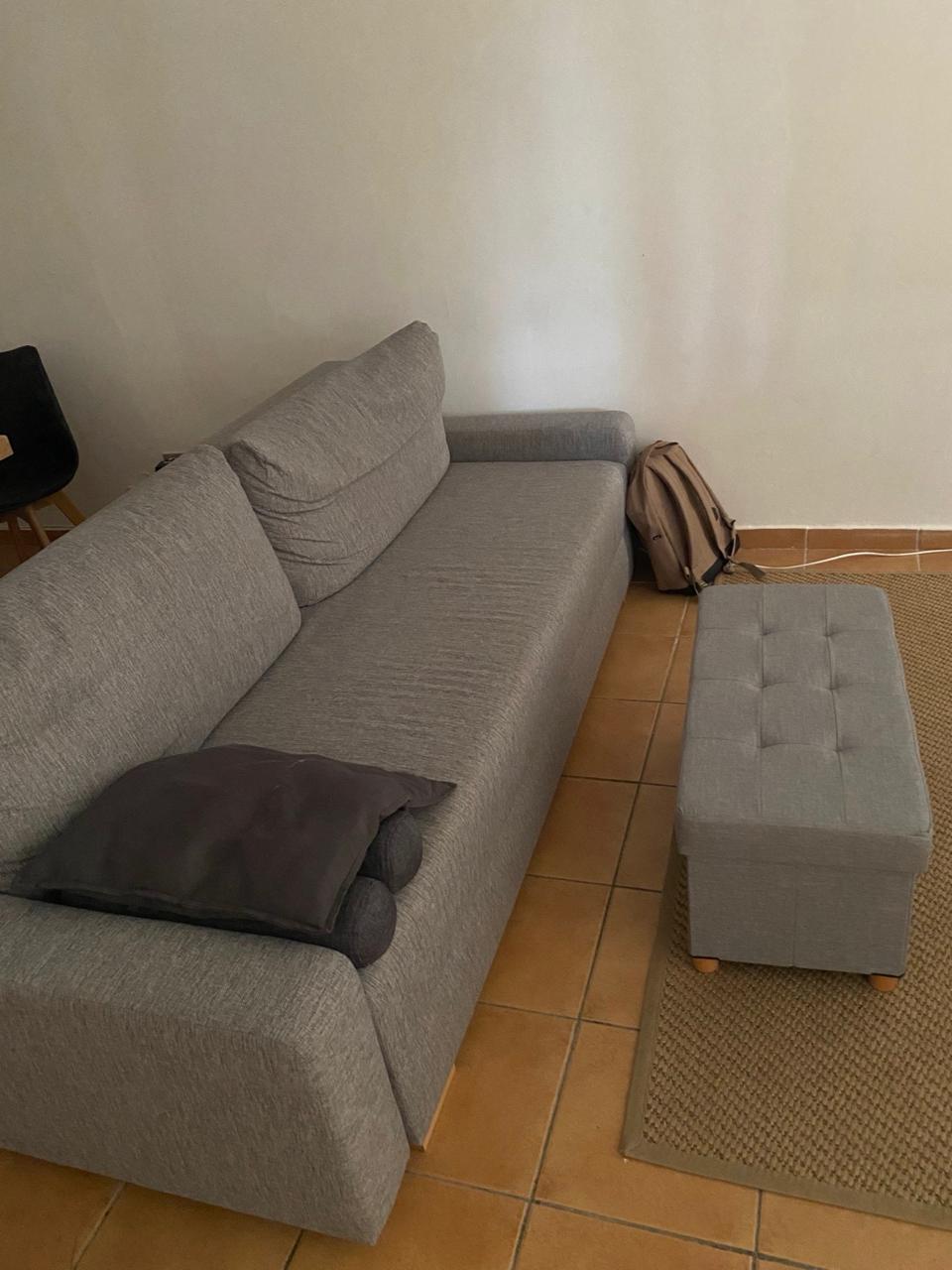 GRÄLVIKEN Sofá cama 3 plazas, gris — foto 3