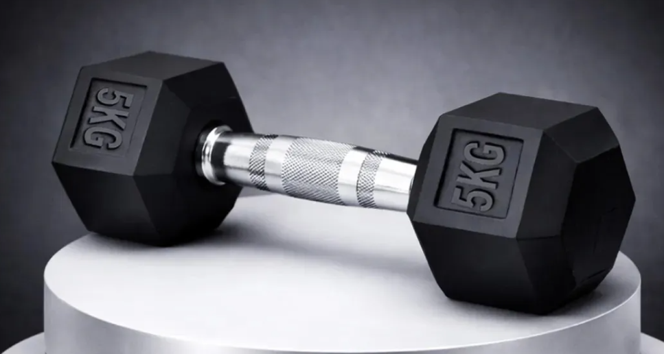 G-Fitness Mancuerna Hexagonal Engomada 5 kg — Par (x2) — foto 2