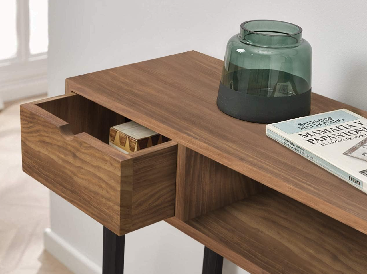 HOGAR24 Mueble Recibidor Industrial Angi 100 — Madera maciza 100×30×85cm — foto 3